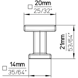 Bouton de meuble EMA MINI / Chrome brillant