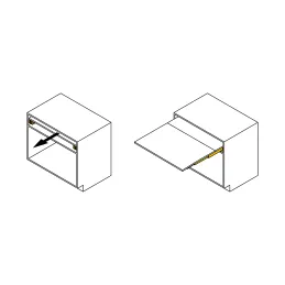 Quincaillerie pour table de cuisine coulissante COCTAIL / Aluminium