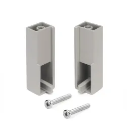 Lot de 2 tringles de penderie LUXE avec joint et supports / Beige