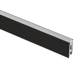 Lot de 2 barres de penderie LUXE avec joint et supports / Noir texturé