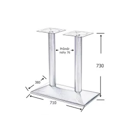 Pied de table PIRAMID DUO / Noir