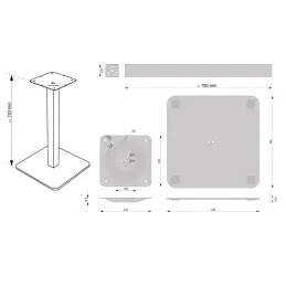 Piètement de table URBAN / Inox