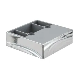 Pied en plastique 20 mm 60x60 / Chrome brillant