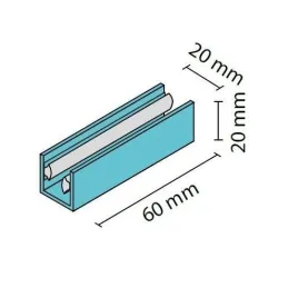 Guide inférieur en verre PORTAGLASS