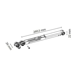 Ralentisseur de porte pour rail K-075