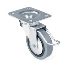 Roue de meuble LIBRA 40 mm avec frein / Grise