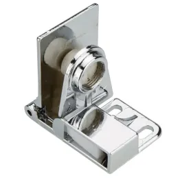 Charnière centrale pour porte en verre UNION sans perçage / Chrome brillant