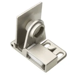 Charnière centrale pour porte en verre UNION sans perçage / Nickel satiné