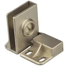 Charnière pour porte en verre UNION sans perçage – Paire / Nickel satiné