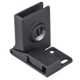 Charnière pour porte en verre UNION sans perçage – Paire / Noir mat