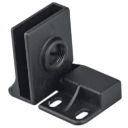 Charnière pour porte en verre UNION sans perçage – Paire / Noir mat