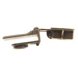 Charnière centrale pour porte en verre UNION sans perçage / Laiton patiné