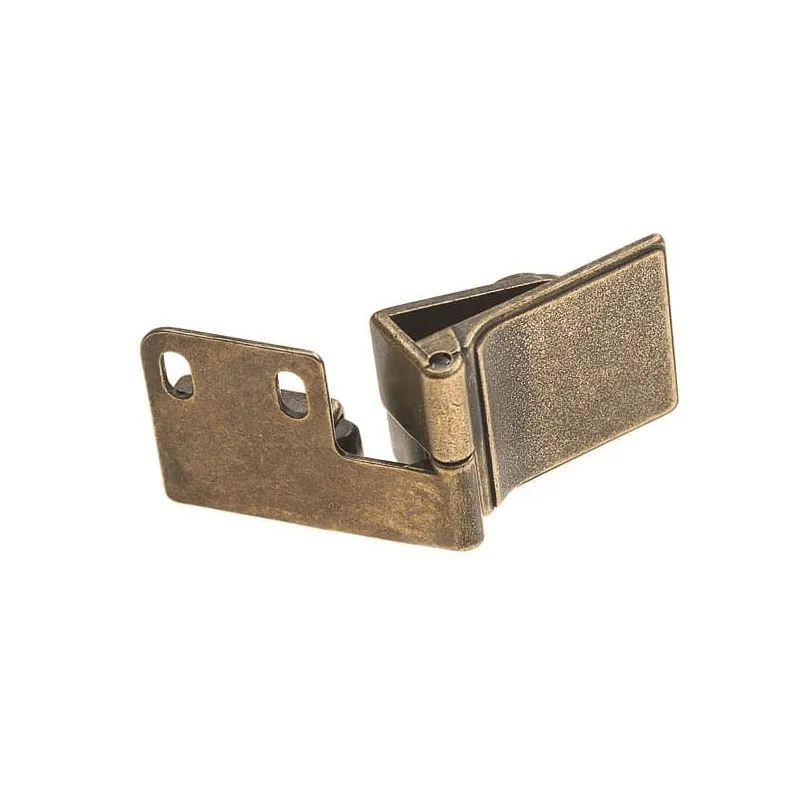 Charnière centrale pour porte en verre UNION sans perçage / Laiton patiné