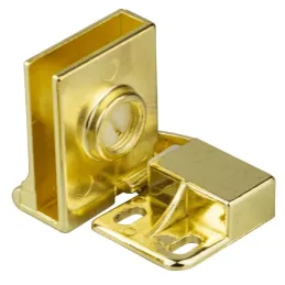 Charnière pour porte en verre UNION sans perçage – Paire / Doré brillant