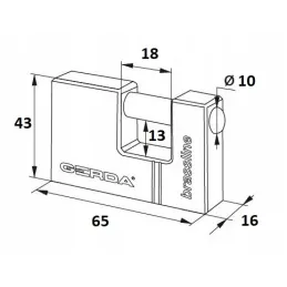 Cadenas de sécurité GERDA KMT 65 mm