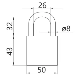Cadenas suspendu en fonte GERDA KZZS 50 mm