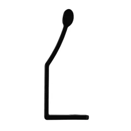 Poignée de chant de porte DINOS / Noir mat