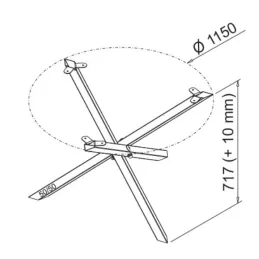 Structure de table PRATO / Noir mat