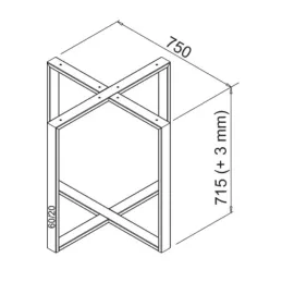 Structure de table EMPORIO / Noir mat