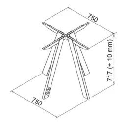 Structure de table DOMINICA / Noir mat