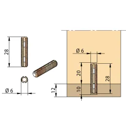 Cheville en plastique KNAPP K066 / 6 mm – 10 pièces