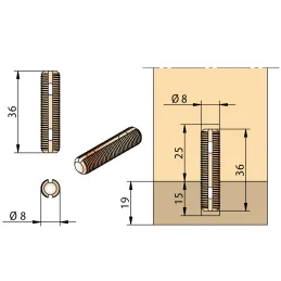 Cheville en plastique KNAPP K066 / 8 mm – 10 pièces