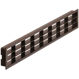 Grille d’aération en plastique 458 x 65 mm / Marron