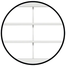 Grille d’aération en plastique 458 x 65 mm / Blanche