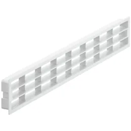 Grille d’aération en plastique 458 x 65 mm / Blanche