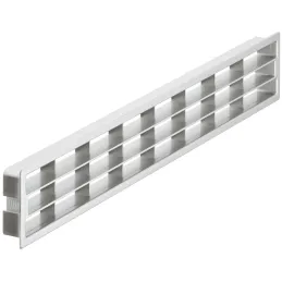 Grille d’aération en plastique 458 x 65 mm / Chrome mat