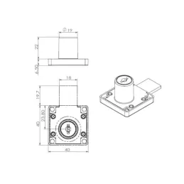 Serrure de tiroir à clé unique / Nickel