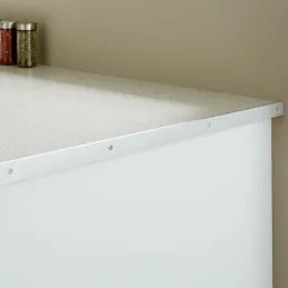 Profil de finition à bord droit pour plan de travail de 38 mm / Aluminium