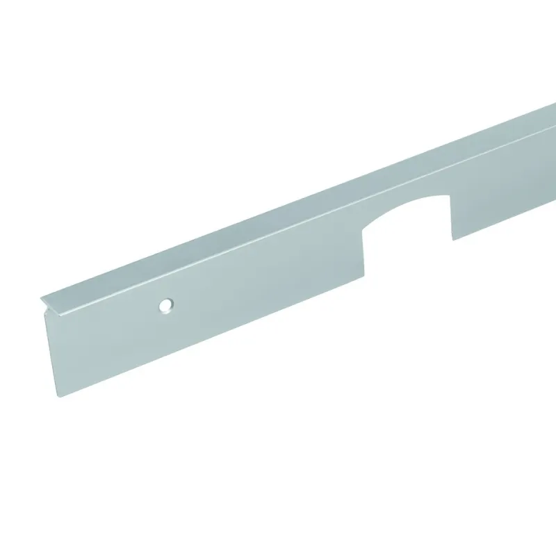 Profilé de jonction d’angle à bord droit pour panneau de 38 mm / Acier inoxydable