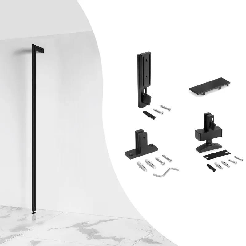 Ensemble de fixations pour montants du système modulaire de dressing ZERO / Noir mat