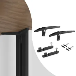 Set de poignées pour armoire du système modulaire de dressing ZERO / Noir mat