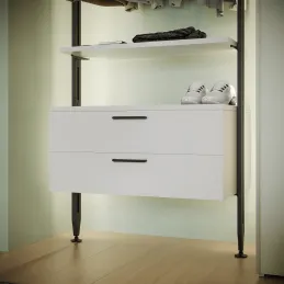 Set de poignées pour armoire du système modulaire de dressing ZERO / Noir mat