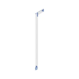 Ensemble de fixations pour montants du système modulaire de dressing ZERO / Noir mat