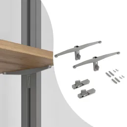 Set de supports pour étagère en bois pour système modulaire de dressing ZERO / Beige