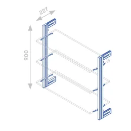 Système modulaire de rayonnage ZERO 900 mm / Noir mat