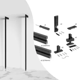 Système modulaire de dressing ZERO 2115 mm - 2 montants / Noir mat