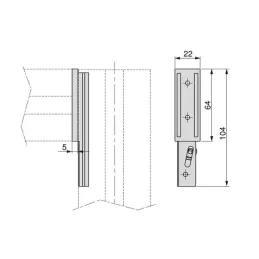 Système modulaire de dressing ZERO 2115 mm – 2 montants / Beige