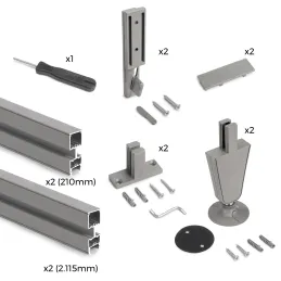 Système modulaire de dressing ZERO 2115 mm – 2 montants / Beige