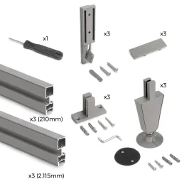 Système modulaire de rangement ZERO 2115 mm – 3 montants / Beige
