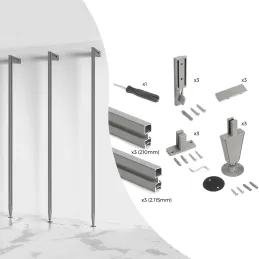 Système modulaire de rangement ZERO 2115 mm – 3 montants / Beige