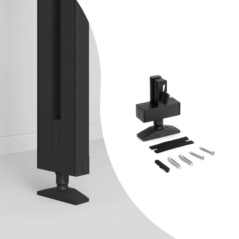 Ensemble de fixations au plafond pour système modulaire de dressing ZERO / Noir mat