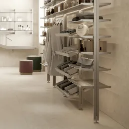 Kit de fixations au plafond pour système modulaire de dressing ZERO / Beige