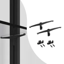 Set de supports pour étagère en verre pour le système modulaire de dressing ZERO / Noir mat