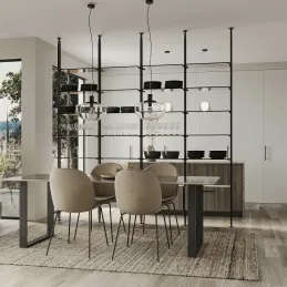 Set de supports pour étagère en verre pour le système modulaire de dressing ZERO / Noir mat