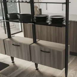 Set de supports pour étagère en verre pour le système modulaire de dressing ZERO / Noir mat