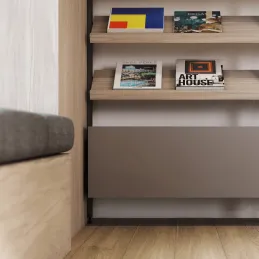 Ensemble de supports pour étagère en bois inclinable pour le système modulaire de dressing ZERO / Noir mat